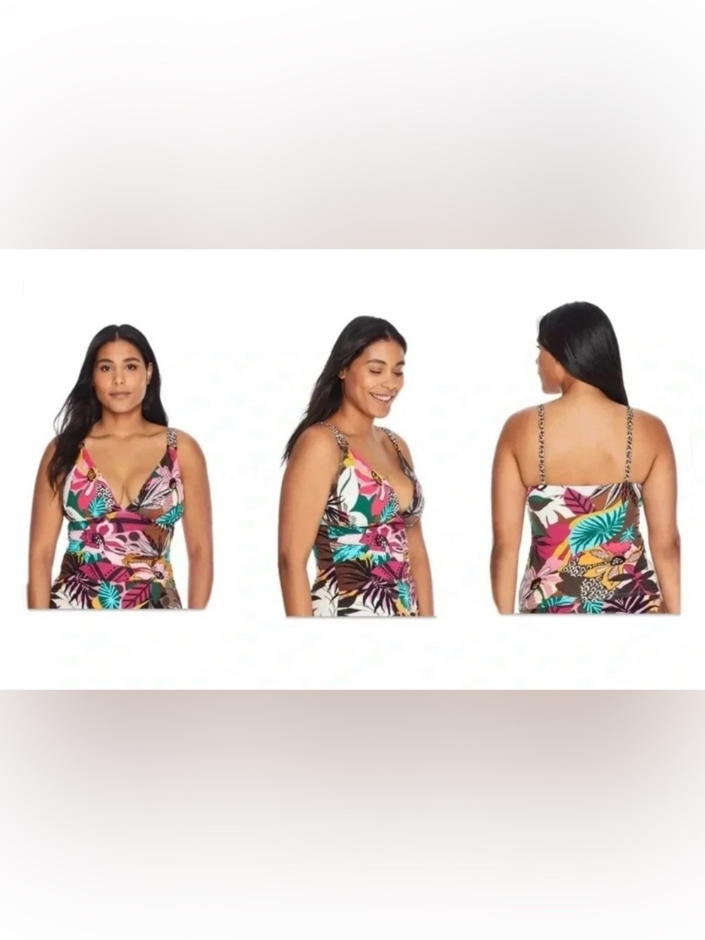 Bleu Rod Beattie V Neck Tankini Top Swimsuit